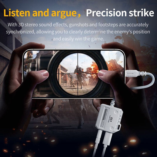 Plextone GS1 2-in-1 USB-C to 3.5mm 60W Gaming Adapter