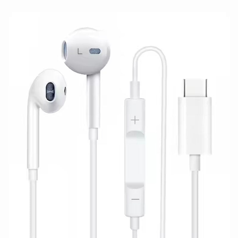Type C Wired Earphones Handfree In-Ear With Mic Supported Universal Compatibly