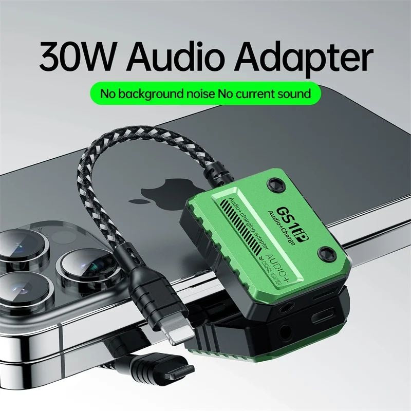 Plextone GS1 2-in-1 Lightning to 3.5mm Gaming Adapter