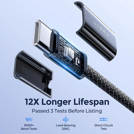 Original LISEN 240W (2M) USB C to USB C Cable