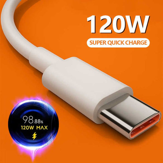 100% Original Xiaomi 120W 6A  Fast Charging Cable