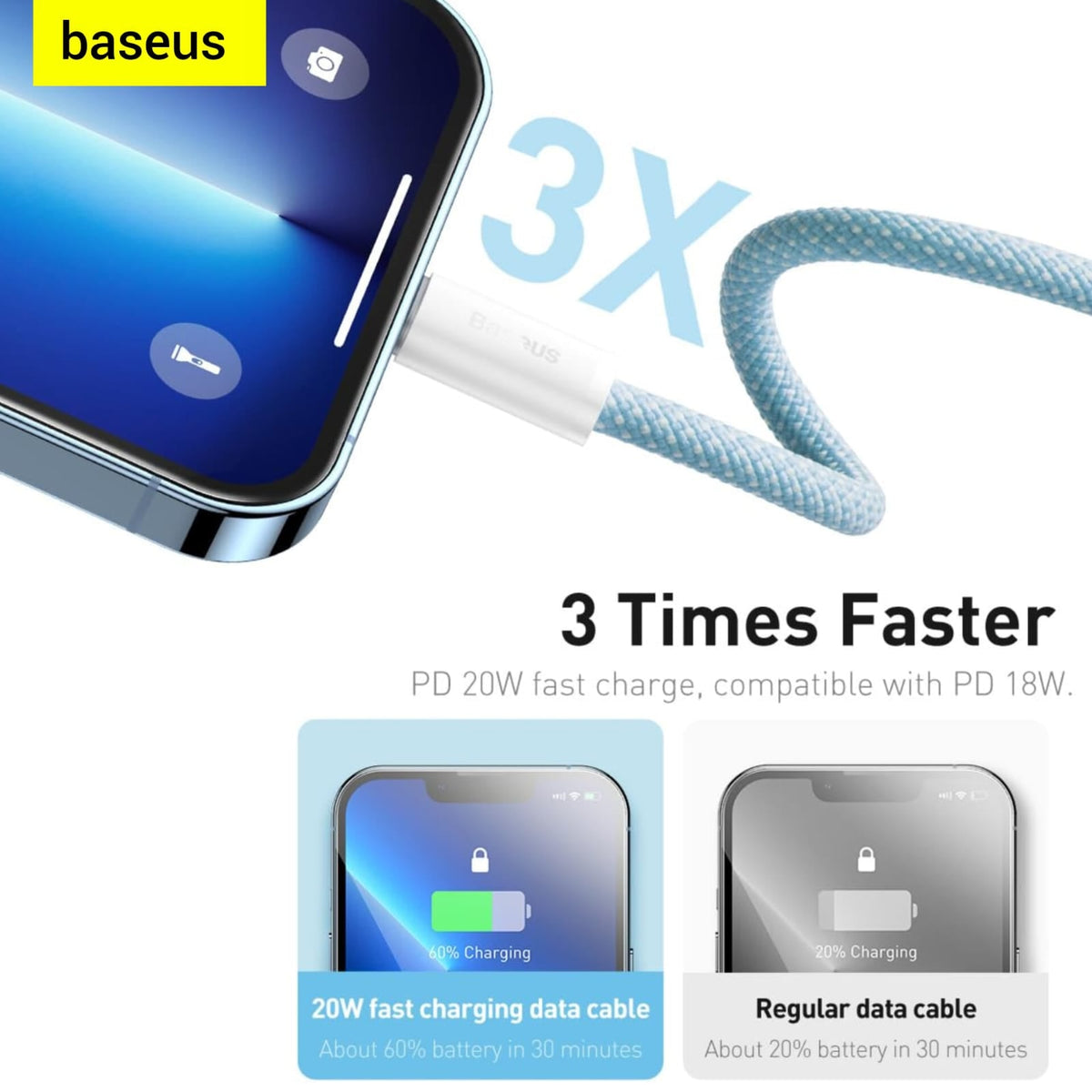 Baseus 20W PD Fast Charging Type-C to Lightning Cable