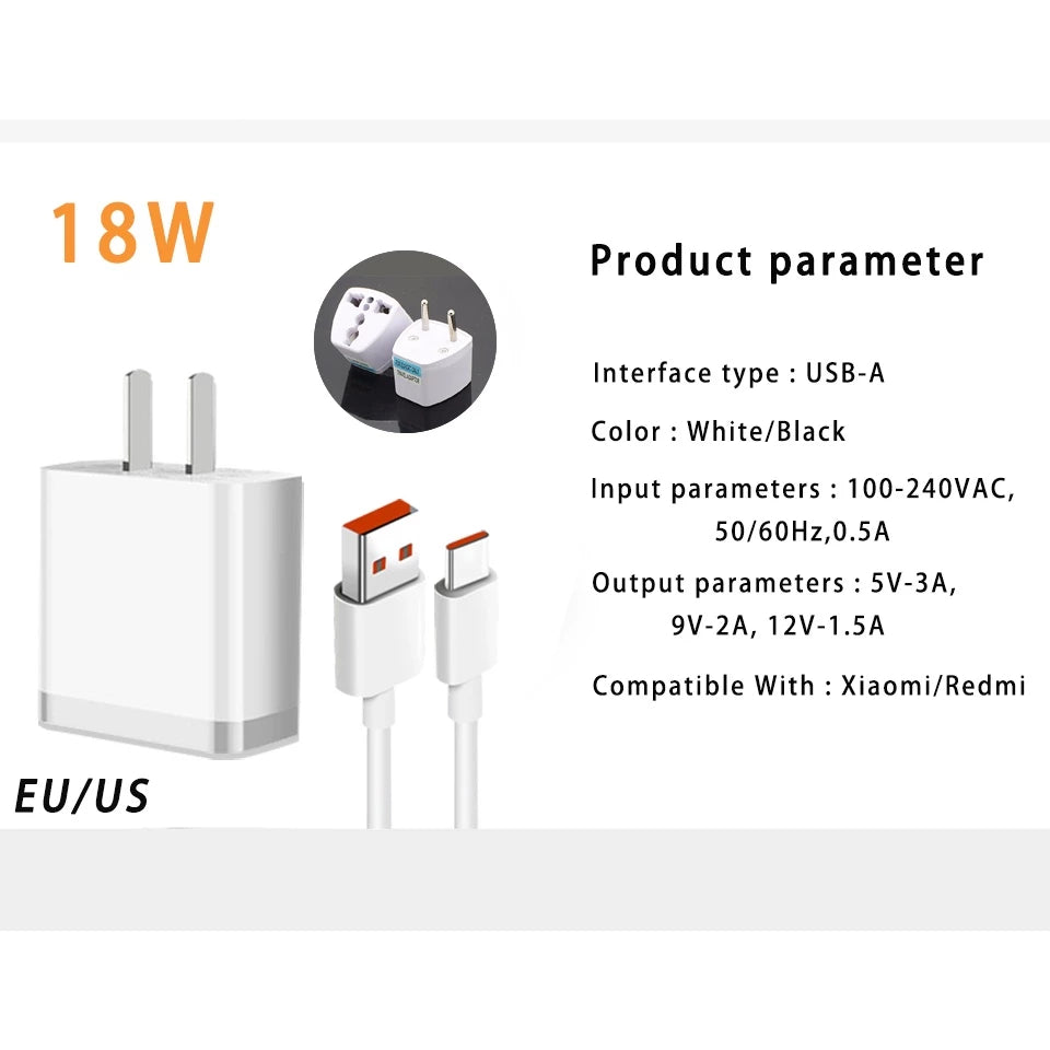 Original XIAOMI 18W US Quick Charging Adapter