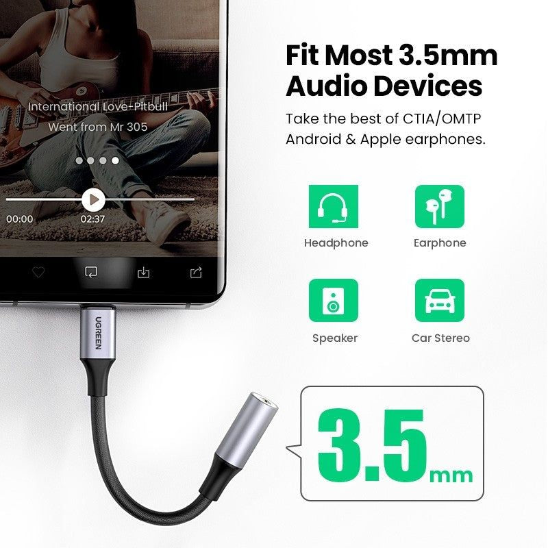 UGREEN USB-C to 3.5mm Aux Adapter - Premium Audio Dongle