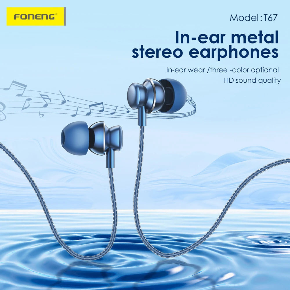💯 Original FONENG Gaming In-ear Heavy Bass Earphone Type C Handfree
