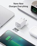 Original Anker Lott USB C GaN Charger 30W, 511 Nano 3 Pro