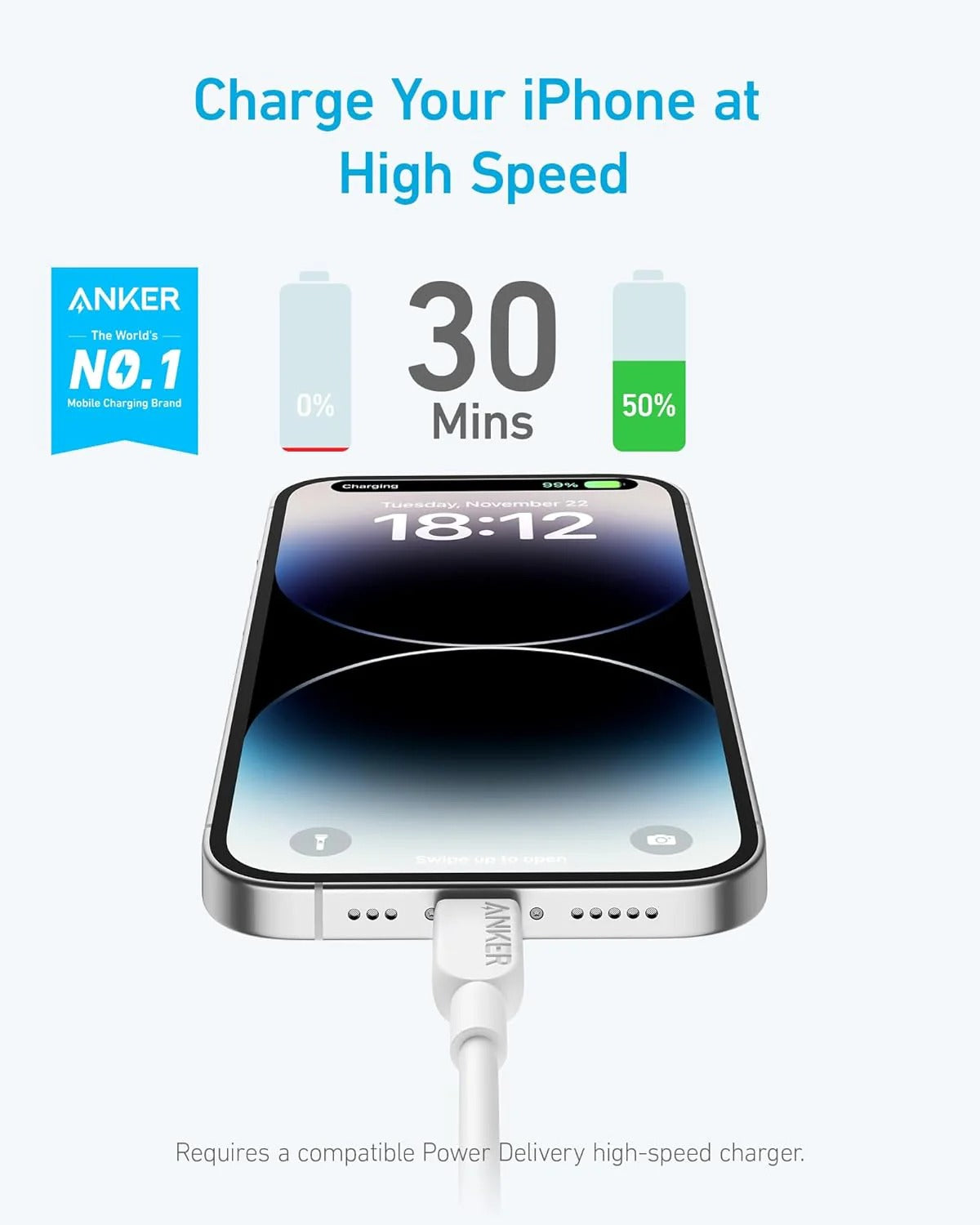 Anker USB C to Lightning Cable for iPhone