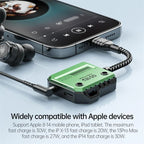 Plextone GS1 2-in-1 Lightning to 3.5mm Gaming Adapter