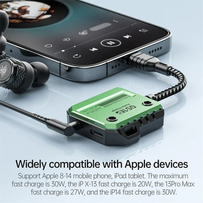 Plextone GS1 2-in-1 Lightning to 3.5mm Gaming Adapter
