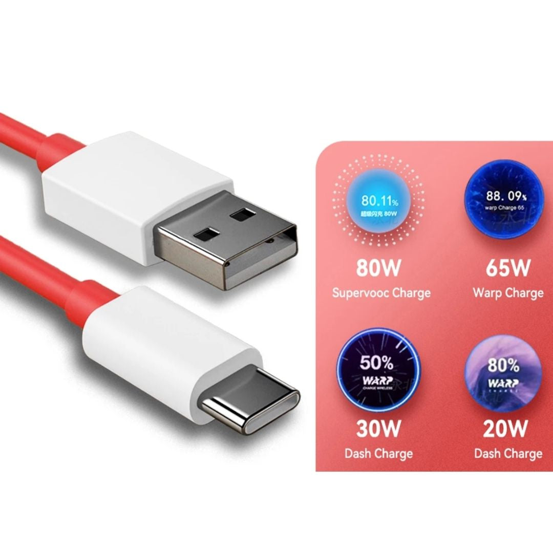 Official OnePlus SuperVOOC 80W 6.5A Fast Charge Cable