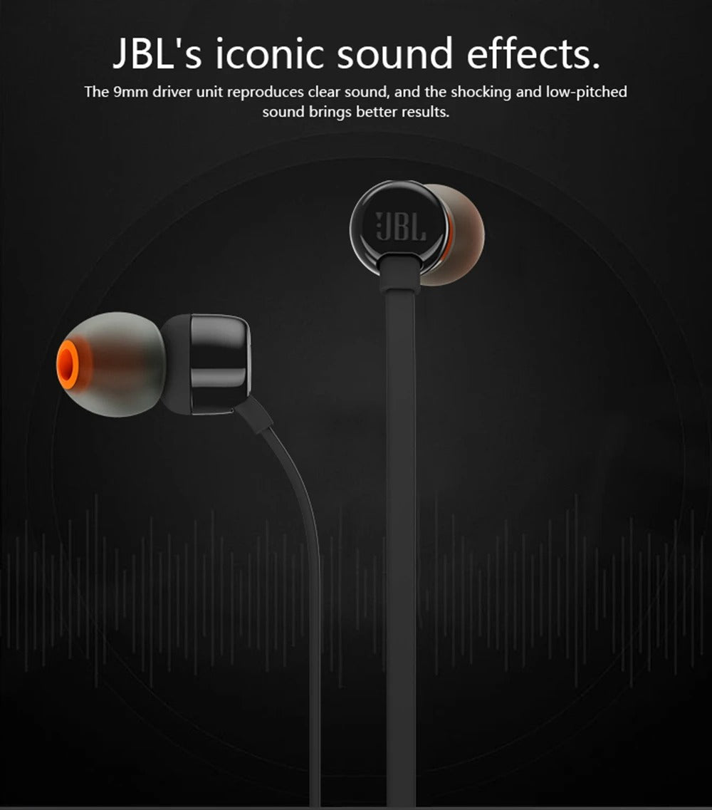 💯 Original New JBL Tune 110 3.5mm Wired Earphones
