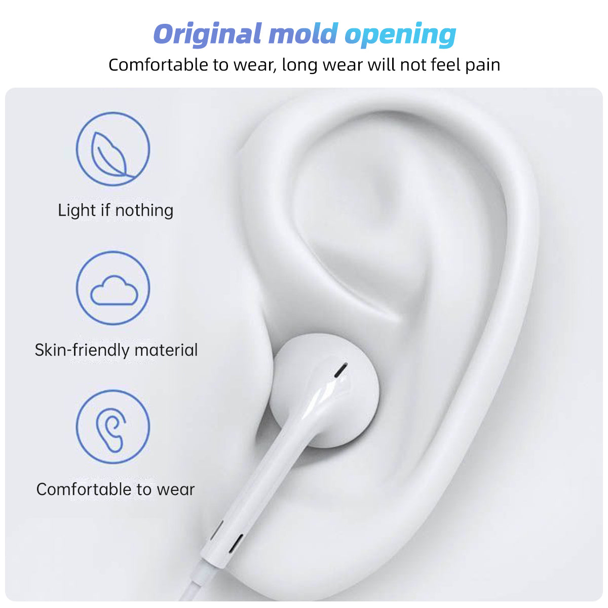 Type C Wired Earphones Handfree In-Ear With Mic Supported Universal Compatibly
