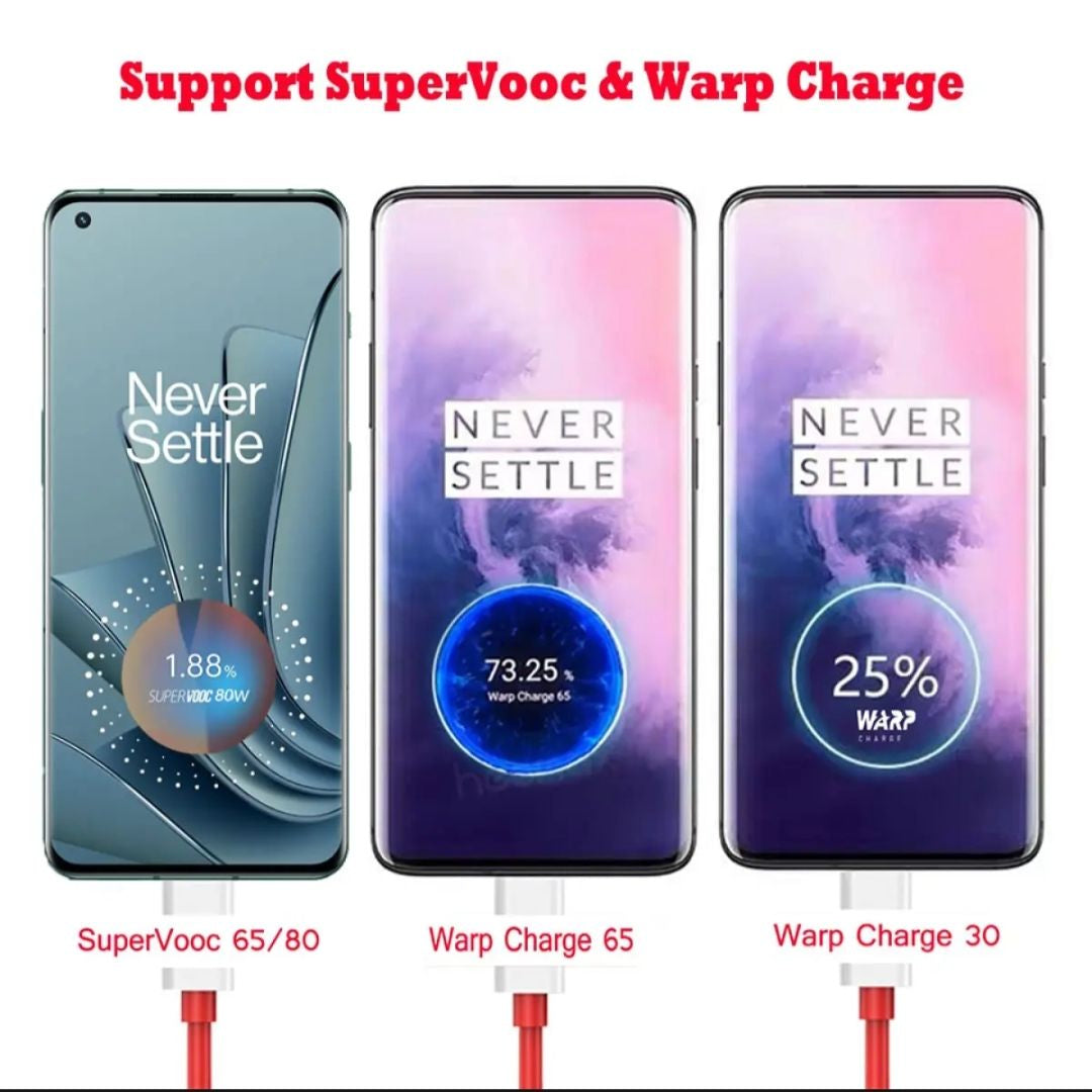 Official OnePlus SuperVOOC 80W 6.5A Fast Charge Cable