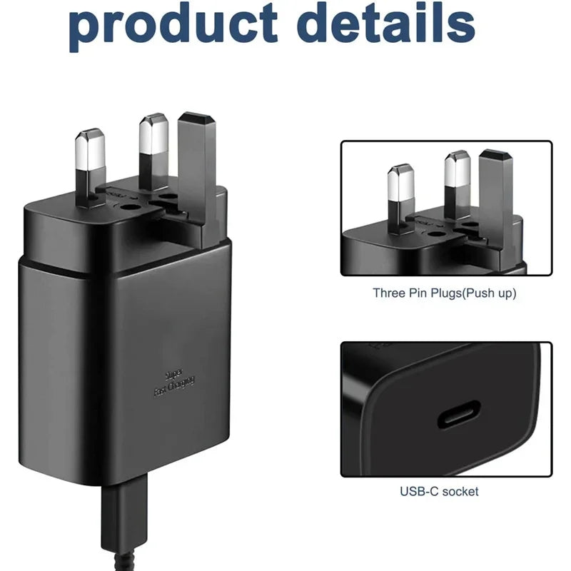 Samsung 45W PD UK Pin PPS Super Fast GaN Charger UK Plug