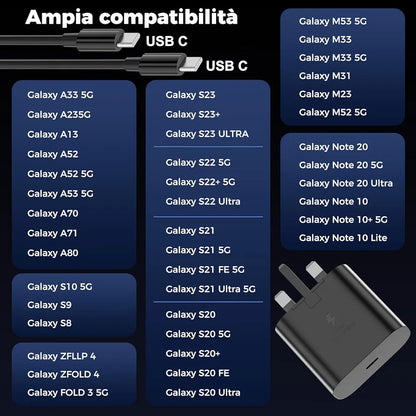 Samsung 25W UK Plug Super Fast Charger 3 Pin USB Type C