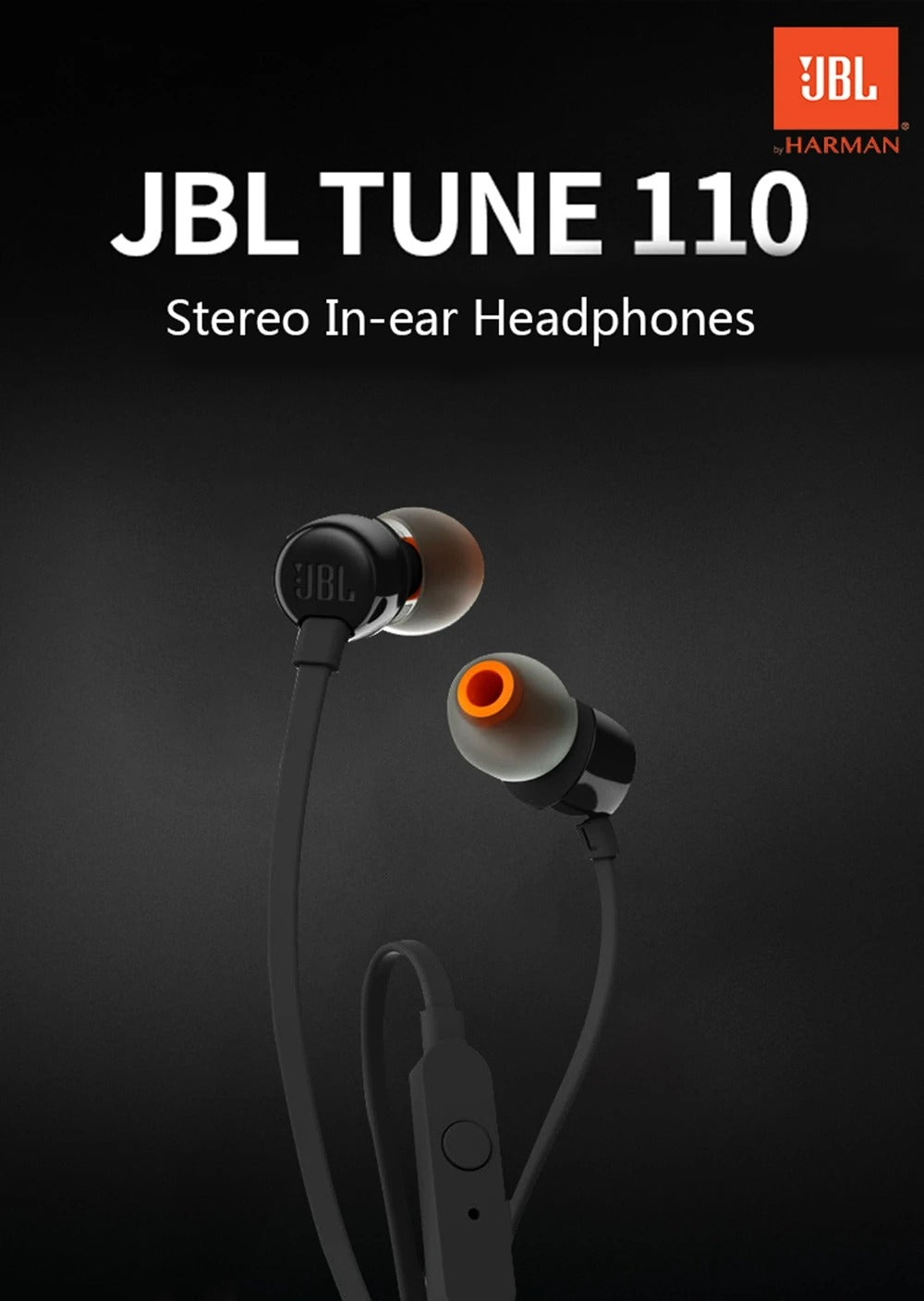 💯 Original New JBL Tune 110 3.5mm Wired Earphones