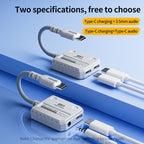 Plextone GS1 2-in-1 USB-C to 3.5mm 60W Gaming Adapter