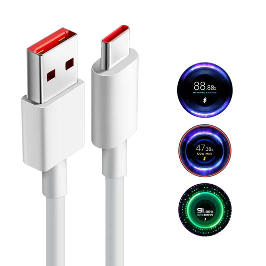 100% Original Xiaomi 120W 6A  Fast Charging Cable