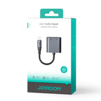 💯 Original Joyroom SY-L01 2-in-1 Lightning to 3.5mm Audio Adapter