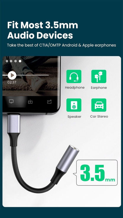 UGREEN USB-C to 3.5mm Aux Adapter - Premium Audio Dongle