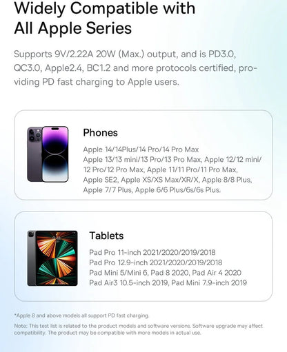 100% Original Baseus 20W PD Fast Charging Type-C to Lightning Cable
